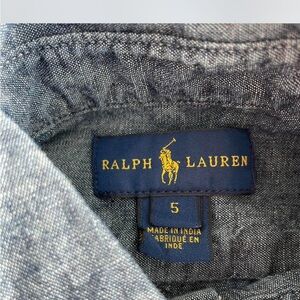 Ralph Lauren boys denim Blue button down